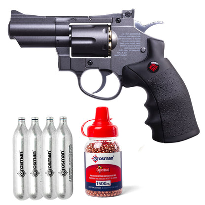 KIT PISTOLA REVOLVER SNR357 + MUNICION + TANQUES CO2 POWERLET